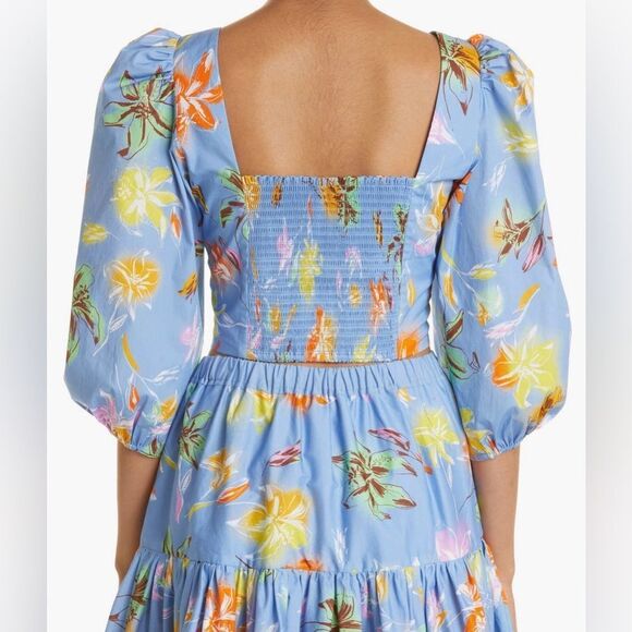 TANYA TAYLOR Aileen Stretch Poplin Crop Top NWT Size 16 - Picture 2 of 11